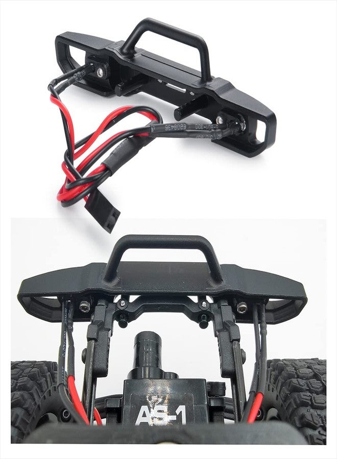 WEFEINO Metal Front & Rear Bumper with Lights for 1/24 Axial SCX24 AXI00006 Bronco RC Crawler Car (Front) - Image 1